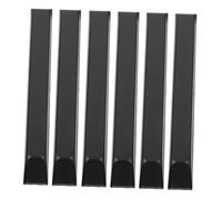 SUPVOX 6pcs Piano Keytops Replacement Parts with Glossy Black Plastic Material, Universal Compatibility and Easy Installation for Piano Repair Accessories and Instrument Maintenance