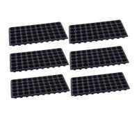 SUPVOX 6pcs Plant Germination Trays Thickened Seedling Starter Planter for Sprouting Mung Bean Peanut Black Bean with Reinforced Edging Black Gardening Tool