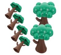 SUPVOX 6pcs Plastic Model Trees for Train Layout Model Train Scenery Supplies Small Trees for Railroad Autumn Scene Miniature Greenery Scene Forest