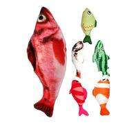 SUPVOX 6pcs Plush Fish Interactive Cat Toys Realistic Fish-shaped Teasing Supplies for Cats Engaging Self-play Design and Entertaining Kitten Accessories