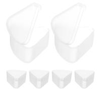 SUPVOX 6pcs Portable Triangle Powder Puff Holder Case Makeup Sponge Storage Box for Travel and Home, Reusable Beauty Sponge Organizer with Compact Design