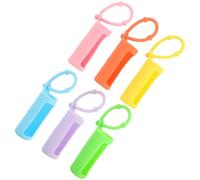 SUPVOX 6pcs Silicone Bottle Protector Case for Essential Oils 10ml with Adjustable Strap Non-Slip Travel Roller Bottle Holder Sleeve Protective Oil Roller Sleeve