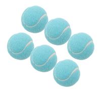 SUPVOX 6pcs Sky-blue Training Tennis Balls for Beginners, High Elasticity Rubber Practice Balls Suitable for Youth Tennis and Playful Training Sessions