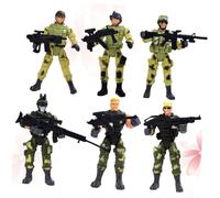 SUPVOX 6pcs Special Forces Model for Plastic Soldiers Figures Interactive Military Playset for Boys and Enhances Hand-eye Coordination and War Knowledge Learning