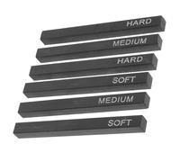 SUPVOX 6pcs Square Charcoal Sticks Set for Sketching and Drawing, Soft Medium Hard Grades, Compressed Black Charcoal Rods Art Supplies for Artists and Painting Tools in Art and Craft