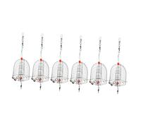 SUPVOX 6pcs Stainless Steel Carp Feeder Bait Cage with Fine Mesh Quick-open Fishing Lure Basket Holder for Coarse Fish Versatile Outdoor Angling Trap for Lakes Rivers and Sea Fishing