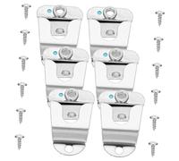 SUPVOX 6pcs Stainless Steel Microphone Holders for Car Radio Handheld Mic Mount Clips with Screws Easy Install Cb Radio Mic Hangers for Home Office Use