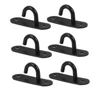 SUPVOX 6pcs Stainless Steel Resistance Band Wall Anchor Kit Heavy Duty Flat Hook for Gym Workout Yoga Strap Mount Rustproof Eye Plate for Secure Strength Training and Home Fitness