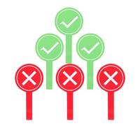 SUPVOX 6pcs Teacher Judging Board Game Answer Paddles Handheld Foam Voting Props Red and Green for Classroom Educational Activities