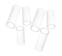 SUPVOX 6pcs Transparent Glass Guitar Slide Bars Ergonomic Finger Sliders for Electric and Acoustic Guitar Wear Resistant Bass and String Slider Accessories Fit for Practice and Stage