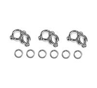 SUPVOX 6Pcs U Shaped Stainless Steel Bird Foot Anklets for Parrots Durable Leg Rings Accessories for Budgies Macaws Lightweight Design Safe Comfortable for Flight