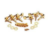 SUPVOX 6pcs Upgrade Your Guitar Gold Plated Guitar Tuning Keys Locking Tuners Machine Heads Sealed Tuning Pegs Threaded Bushing Ferrules Enhance Tone and Appearance