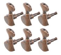 SUPVOX 6pcs Vintage Copper Guitar Tuning Pegs Locking Tuners for Electric Bass Left Right Handed Compatibility High Precision Tuning Machine Heads Easy Maintenance for Musicians