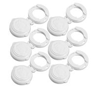 SUPVOX 6pcs White Gas Stove Knob Covers Childproof Safety Guard Plastic Oven Burner Covers Easy to Clean and Maintain for Kitchen Safety