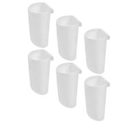 SUPVOX 6pcs White Plastic Hanging Trash Can Set for Salon Use Space-saving Hanging Design Can be Hung on Cart Multipurpose Countertop Trash Organizer