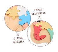 SUPVOX 6pcs Wooden Animal Puzzles Montessori Matching for Preschool Learning Smooth Surface Educational Puzzle for Boys and Development