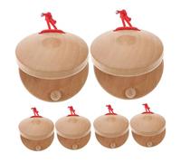 SUPVOX 6pcs Wooden Castanets Music Instruments for Boys and Girls Adults Diy Musical Percussion Toys Safe and Easy to Play for Travel