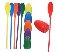 SUPVOX 6pcs Wooden Egg and Spoon Game for Balancing Training for Coordination and Sportsmanship Development for Family Picnics Birthday Parties and Outdoor Relay Races