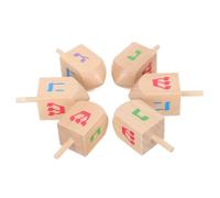 SUPVOX 6pcs Wooden Gyro for Colorful Smooth Spinning Tops Plaything for Fun and Creativity Wood Material Safe and Adorable Boys