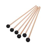SUPVOX 6pcs Wooden Rubber Mallets for Percussion Instruments Marimba Hammers for Tongue Drum Xylophone Non-deforming Design for Beginners Professionals