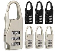 SUPVOX 6pcs Zinc Alloy Digital Password Locks for Suitcase and Backpack Portable Luggage Locks with Number Combination Suitable for Indoor and Outdoor Travel Security