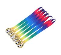 SUPVOX 6pcs Zinc Alloy Football Award Medals for Neck Ribbon Lightweight Hollow Soccer Medals for Sports Competitions Childrens Soccer Rewards Party Game Prizes