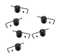 SUPVOX 6sets Metal Guitar Knobs Black Knurled Volume and Tone Control for Electric Guitar and Bass and Easy to Install Potentiometer Accessories Full Aluminum Design