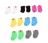 SUPVOX 7 Pairs Doll Socks Assorted Color Cloth Doll Accessories Soft for Dress and Creative Outfits