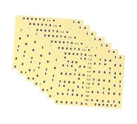 SUPVOX 7 Pcs Guitar Fingerboard Stickers, Fretboard Decals for Beginner Guitar, Yellow Adhesive Stickers, Easy to Remove, Helps Master The Fretboard