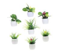 SUPVOX 7 Pcs Miniature Potted Plant for Doll House Decor Fine Craftsmanship Vibrant Greenery for Mini House Adornment for DIY Fairy Gardens and Home Decoration