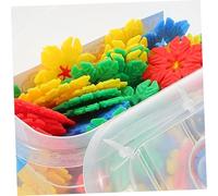 SUPVOX 70pcs Snowflake Building Blocks Set for Multi Color Solid Plastic Stem with Carrying Case Creative Educational Construction Kit for Sensory Play and Imaginative Learning
