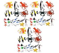 SUPVOX 72 Pcs Mini Ocean Animal Figures Educational Fish Plastic Sea Creature Models for Learning Play and Decoration Space Saving Tiny Sea Animals Collection