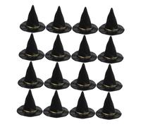 SUPVOX 72pcs Miniature Black Witch Hats for DIY Crafts Tiny Dollhouse Accessories Sturdy Halloween Decorations Quick Setup Party Supplies for Haunted House Layout