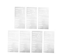 SUPVOX 7pcs Feet Boys and Girls Growth Chart Ruler Height Chart Stencil Reusable Plastic Boys and Girls Height Measuring Template for and