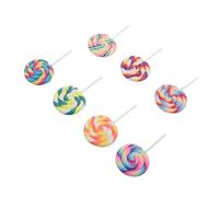 SUPVOX 7PCS Large Fake Lollipops Colorful Swirl Candyland Party Decor Props for Birthday Halloween Christmas Nursery Dessert Table Centerpieces