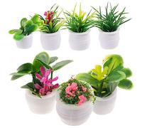 SUPVOX 7Pcs Miniature Flower Plant for DIY Scenery Decor Realistic Fake Plants for Dollhouse Garden Decor for Table Layout and Mini Landscape Crafting