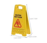 SUPVOX 7pcs Slide The Warning Sign Carefully Doll House Decor Mini Floor Signs Model Dollhouse Floor Miniature Warning Mini Educational Alloy Yellow