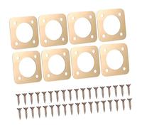 SUPVOX 8 Pcs Copper Birdhouse Hole Protector with Screws Metal Birdhouse Guard for Outdoor Garden Round Hole Design for Ventilation