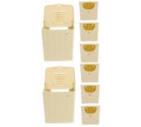 SUPVOX 8 Pcs Plastic Bird Nesting Boxes Hanging Breeding Houses for Parakeet Cockatiel Lovebird Australian Parrots Outdoor Garden Aviary Shelter