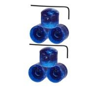 SUPVOX 8 Pcs Plastic Volume Control Knobs with Wrench Blue Knurled Tuning Audio Knob Replacement for Electric Guitar or Bass Personal Practice
