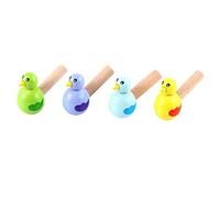 SUPVOX 8 Pcs Wooden Bird Shaped Whistle Random Color Cartoon Musical Educational Birthday Christmas Holiday Play and Imaginative Hands Fun Random Color