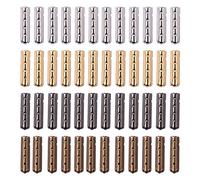 SUPVOX 80 Pcs Shoelace Tip Head, Smooth Replacement Metal Ends Aglet Tips with Bullet Shaped, for Paracord Shoes Clothes Lace DIY Repairing