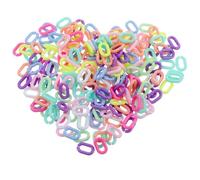 SUPVOX 800pcs Acrylic Oval Linking Rings 4x9mm for DIY Bag Strap Jewelry Chain Connectors Detachable Open Link Rings Craft Accessories for Purse and Keychain Making