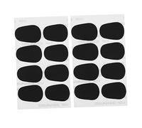 SUPVOX 80pcs Black Oval Clarinet Mouthpiece Cushions Pads Set, Comfortable Saxophone Accessories for Beginner Musicians, 0.8mm Thickness Clarinet and Sax Patch Gaskets