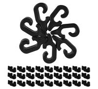 SUPVOX 80pcs Black Plastic Cage Door Buckle Clips for Pet Cages and Shoe Cabinets Multi-functional Easy Installation Buckles for Home Storage and Enclosure Safety