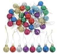SUPVOX 80pcs Christmas Tree Decorative Ball Pendants Lightweight Plastic Xmas Hanging Balls Compact Size for Festive Atmosphere in Stores and Restaurants Random Color
