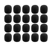SUPVOX 80pcs Foam Mic Cover For Headset - Microphone Windscreen Sponge For Lavalier - Lapel Microphone Noise Reduction Sleeve - 8mm Central Hole