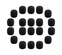 SUPVOX 80pcs Microphone Sponge Covers Foam Windscreen for Headset Lapel Mic Accessories Hole for Microphone Use