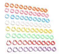 SUPVOX 80pcs Pigeon Leg Bands Chicken Identification Leg Bands Racing Pigeon Foot Ring Open Structure Plastic Number Identification High Visibility Assorted Color Farm Use Random Color