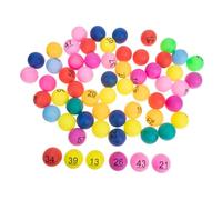 SUPVOX 80pcs Plastic Balls for Event Draws Bingo Lottery Raffle Game Accessories Printed Balls for Group Activities and Interactive Fun